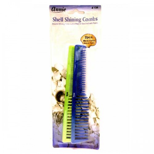 Annie Shell Shining Wave Comb 2PCS #134